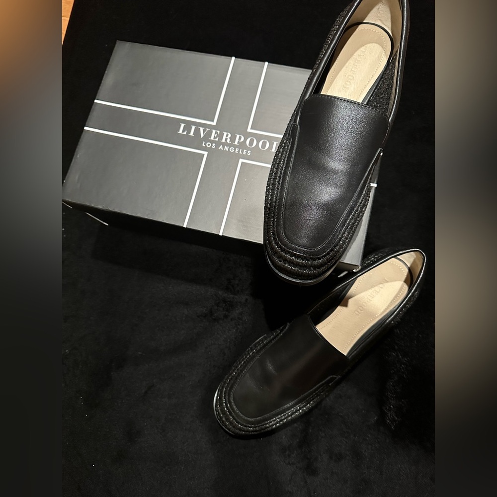 Liverpool Black Textured Loafers